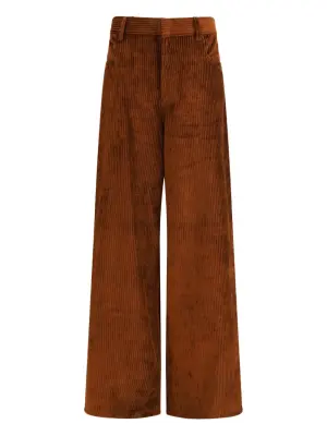 Вельветовые брюки широкого кроя