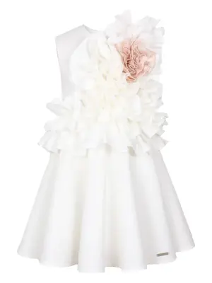 Платье с оборками и цветочным принтом