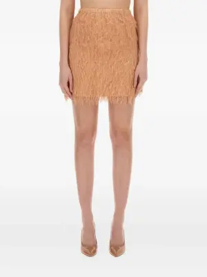 Юбка мини с бахромой