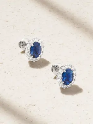 Серьги из платины 1735 года, с сапфирами и бриллиантами