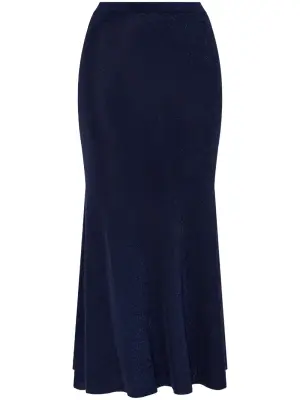 Юбка миди с эффектом металлик