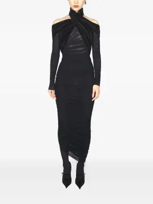 Платье миди с драпировкой