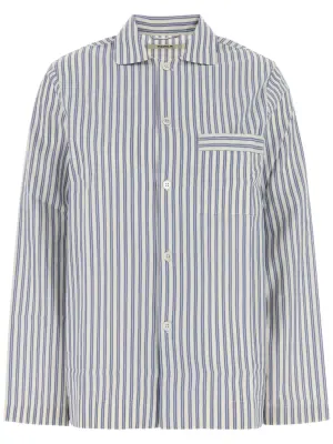 Поплиновый пижамный топ в полоску