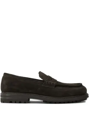 Лоферы из замши