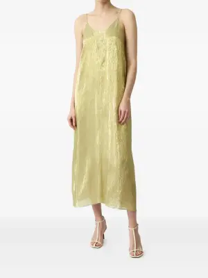 Платье из шелка с металлическим эффектом