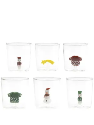 Набор из шести стаканов с 3D-декором