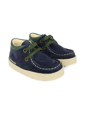 Замшевые топсайдеры на шнуровке