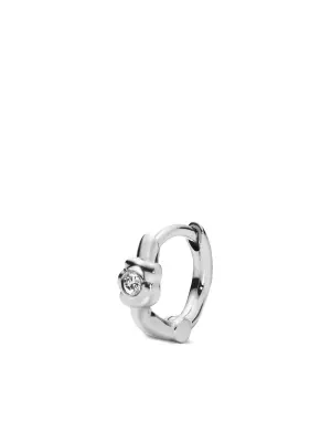 Серьги-хагги Flora из белого золота с бриллиантами