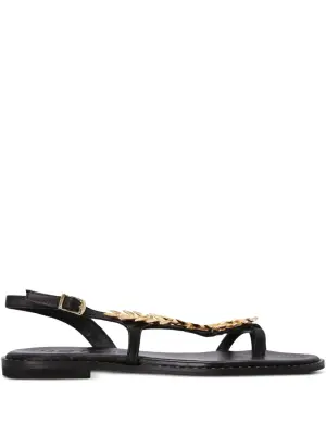 Декорированные сандалии с ремешком на пятке