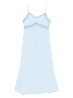 Платье миди с кружевной отделкой