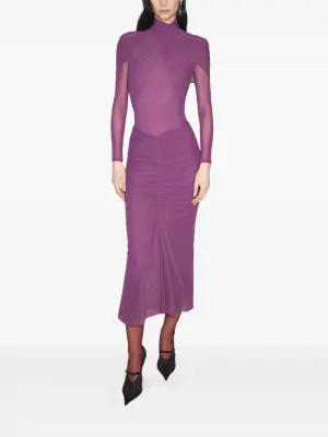 Топ с высоким воротником и драпировкой