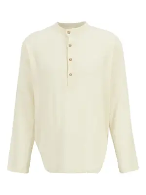 Футболка с длинными рукавами из хлопкового муслина