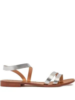 Сандалии с эффектом металлик