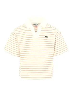 Полосатая рубашка поло с короткими рукавами