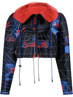 куртка с косым воротником