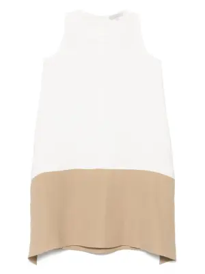 Платье мини с контрастной вставкой