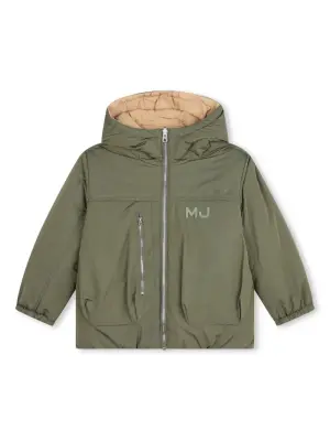 Двусторонний пуховик с капюшоном