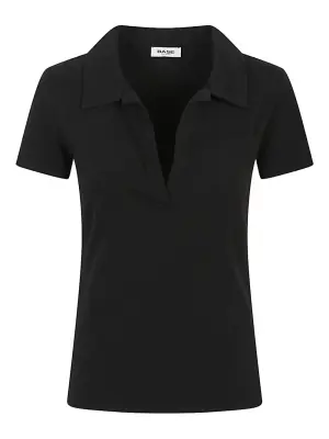 Футболка с накладным карманом и воротником-поло