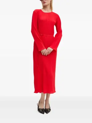 Платье миди с длинными рукавами