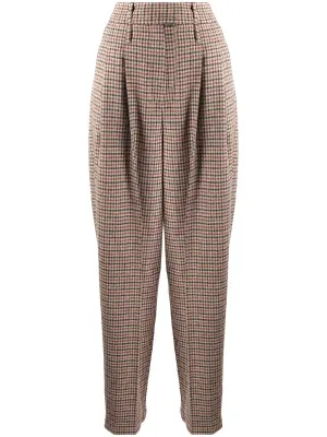 Брюки в ломаную клетку