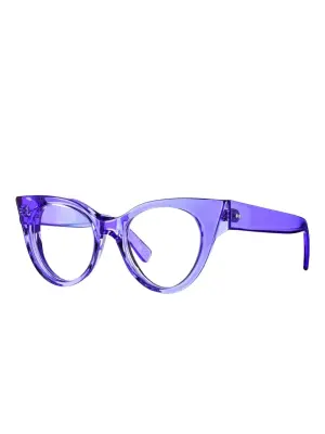 Очки в оправе 'кошачий глаз' с прозрачными линзами