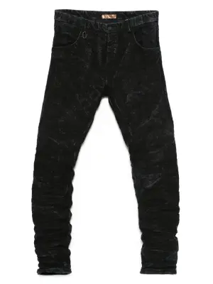 Брюки с эффектом потертости