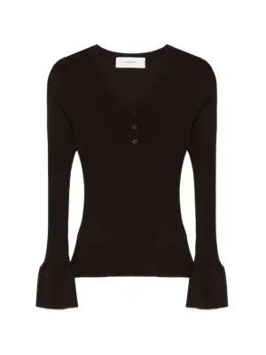 Топ с расклешенными манжетами