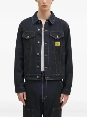 Джинсовая куртка с контрастной строчкой