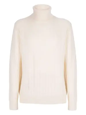 Вязаный свитер с высоким воротником