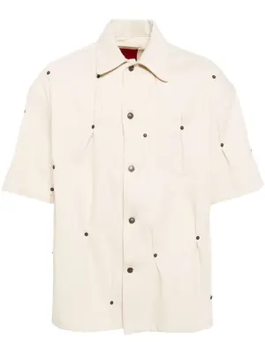 Джинсовая рубашка Multi-Rivet с короткими рукавами