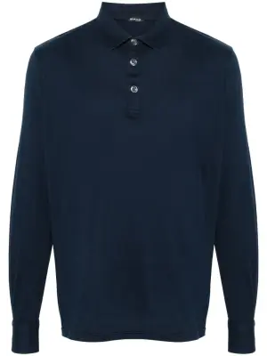 Рубашка поло из джерси с длинными рукавами