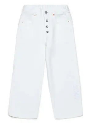 Джинсы с вышитым логотипом