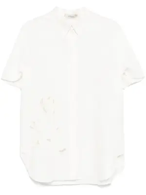 Рубашка с цветочной вышивкой