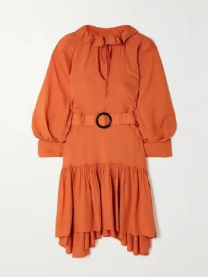 + NET SUSTAIN Платье Marais из швейцарского горошка TENCEL Lyocell с поясом и рюшами