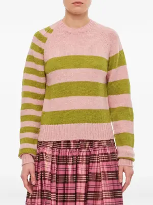 Полосатый свитер с рукавами реглан