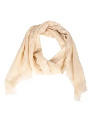 шарф с бахромой и кисточками