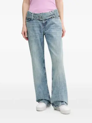 Расклешенные брюки с поясом