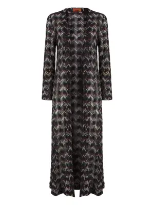 Кардиган с узором шеврон