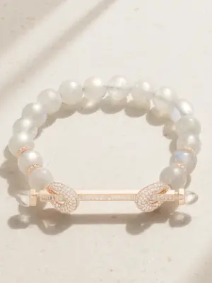 Браслет ANANYA Chakra из 18-каратного розового золота с несколькими камнями