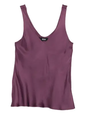 Атласный топ с V-образным вырезом