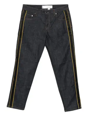 Джинсы с полосатой отделкой