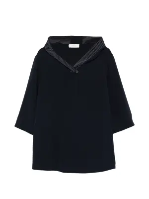 Полосатая блуза с капюшоном