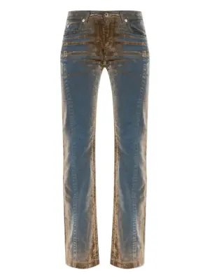 Брюки с панелями из флокированного материала