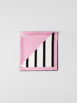 Платок из принтованного шелкового твила 90x90