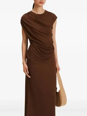 Топ Canalita с драпировкой и короткими рукавами