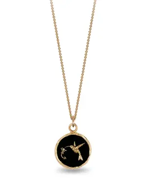 Колье Hummingbird Talisman из желтого золота с подвеской