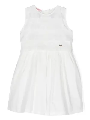 Платье с бахромой и логотипом