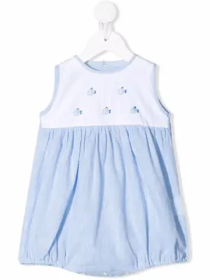 комбинезон в стиле колор-блок с вышивкой