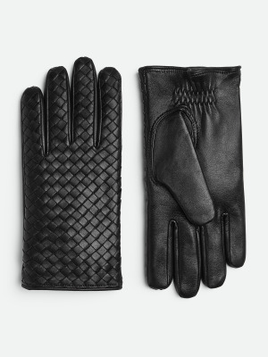 Intrecciato Leather Gloves
