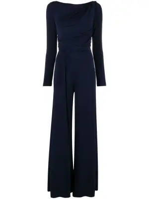 Комбинезон со сборками и широкими брюками